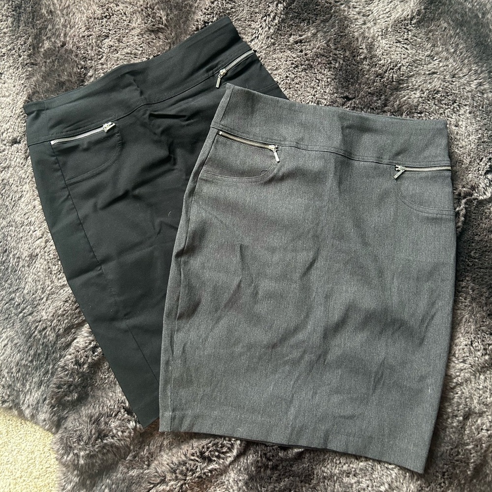 Joe B Pencil Skirt Bundle | Black & Grey | Size L | Knee Length